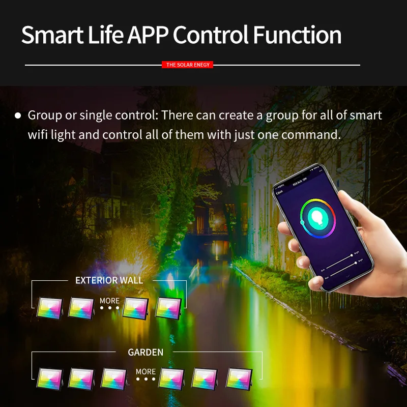 야외 조명 정원 무대 와이파이 LED 투야 스마트 앱 2023 스포트라이트, IP65 방수 RGB, 알렉사 투야 야간 조명, 30W