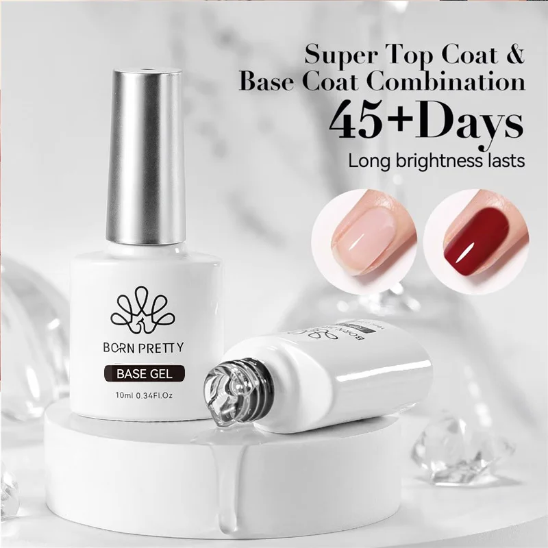 BORN PRETTY 10ml Super Top Coat No Wipe Top Base Matte Top Coat Enhancer Varnish Semi Permanent Soak Off UV LED Nail Gel Polish 3