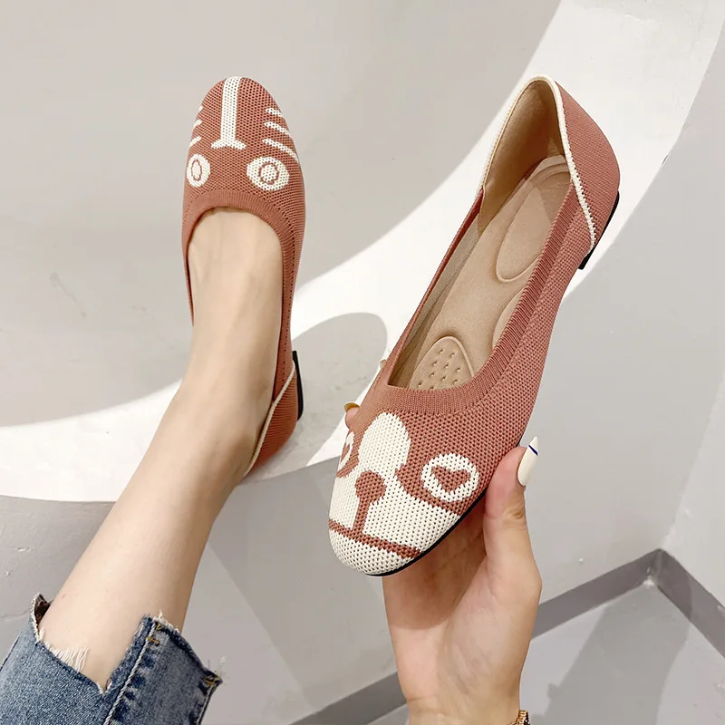 Good quality Women's shoes with low heel and shallow mouth lady fancy shoes new styles flat dressing shoes for women