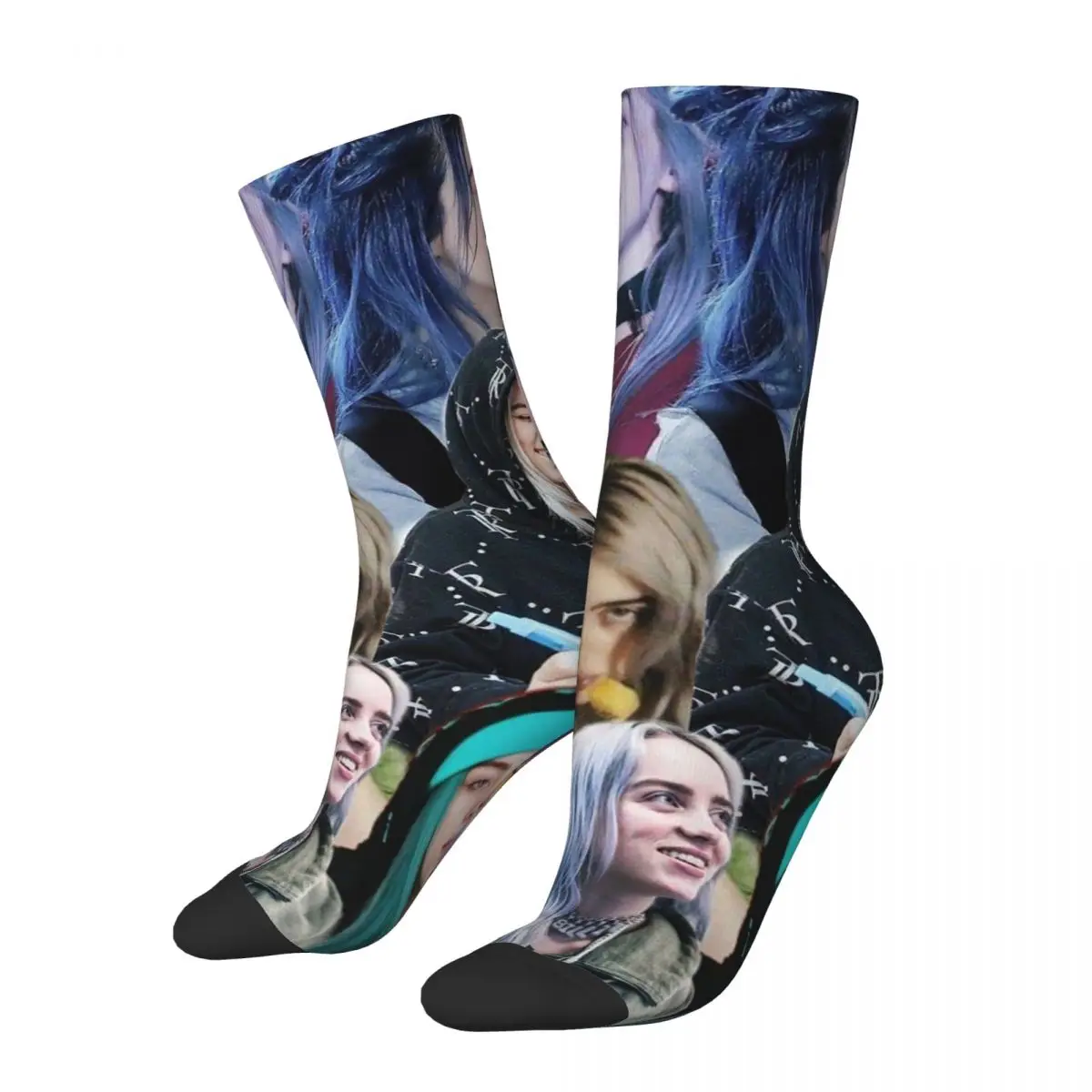 

Winter Warm Funny Women Men Singer Socks Sweat Absorbing Crew Socks