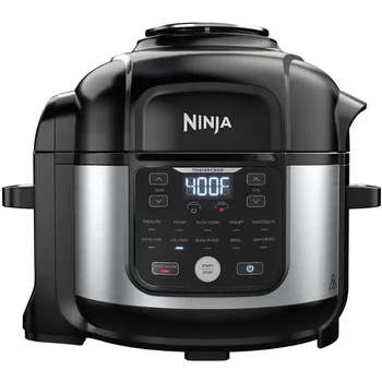 Ninja OS301/FD305CO Foodi 10-in-1 Pressure Cooker and Air Fryer with Nesting Broil Rack, 6.5-Quart Capacity 1