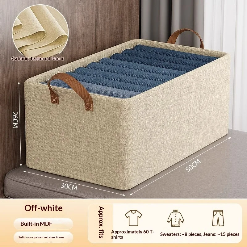 Foldable Fabric Storage Box for Home Use Wardrobe Organizer for Clothes and Pants Layered Storage Solution - 4