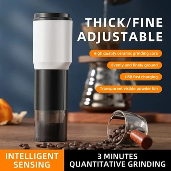 Portable ElectricHand Coffee Grinder High Precision Grinding Core Powder Adjustable USB Charging SuitableCoffee Bean Grinde 1