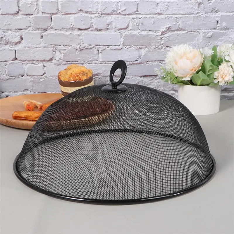 Food Cover Dustproof Stainless Steel Plate Anti Fly Mesh Dish Mosquito Protective Dinnerware Sets Home Garden 1Pc