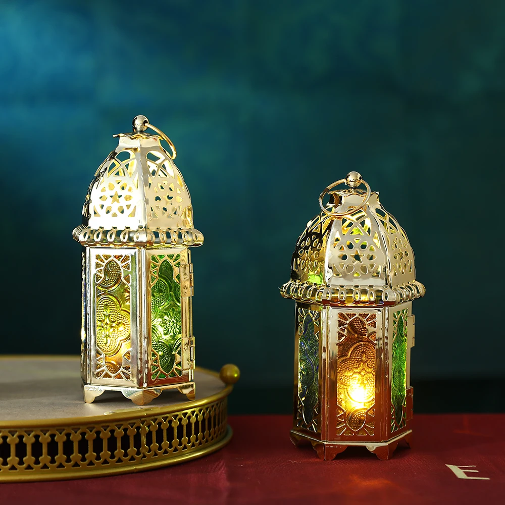 Ramadan Metall Leuchter Eid Mubarak Muslimischen Party Dekoration Hängen  Laterne Islamischen Stil Kerze Halter 2023 Ramadan Ornamente - AliExpress