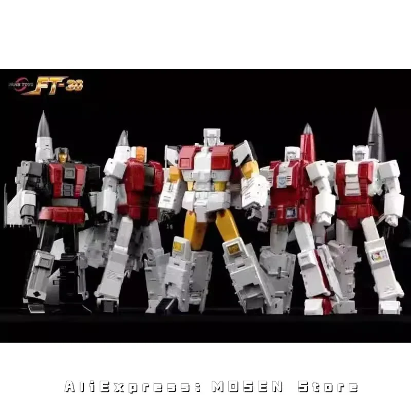 변신 Superion FANS TOYS FT30 실버볼트 슬링샷 스카이다이브 공습 파이어플라이트 액션 피규어 세트, 오토봇 5 개 
