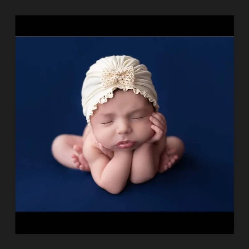 

0-3 M Hat Newborn Kids Baby Hats Turbans Caps Bows Knotted Children Headwear Wrinkle Caps Toddler Cap Accessories Photo Props