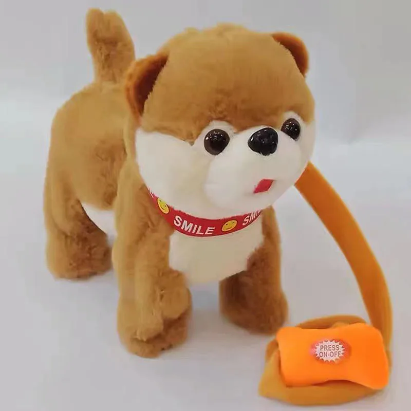 Robot Dog Interactive Dog Electronic Toys Plush Puppy Pet Walk Bark Leash Teddy Toys For Children Birthday Gifts 2