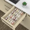 4-Tier Drawer Spice Organizer Expandable Acrylic Spice Rack Tray Seasoning Bottle Storage Rack Kitchen Pantry Organization Shelf 3
