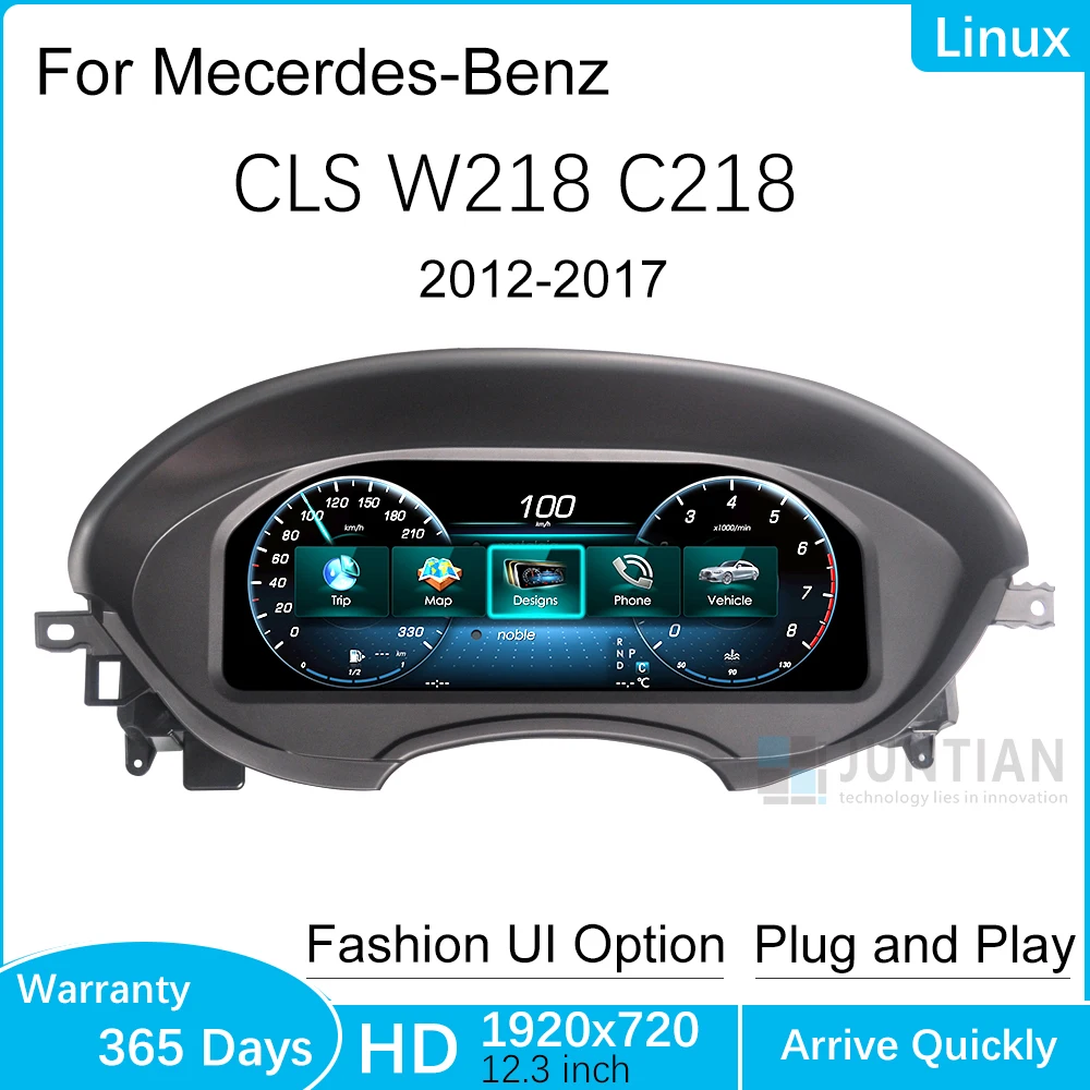 Panel de instrumentos digital LCD para Mercedes Benz CLS W218 2012-2017 con Carplay y Android Auto LHD 1