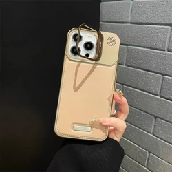 Alloy Lens Holder Ultra - Thin Frameless Leather Magnetic Case with MagSafe Wireless Charging Compatibility - iPhone Air (WBPW Desert Gold)