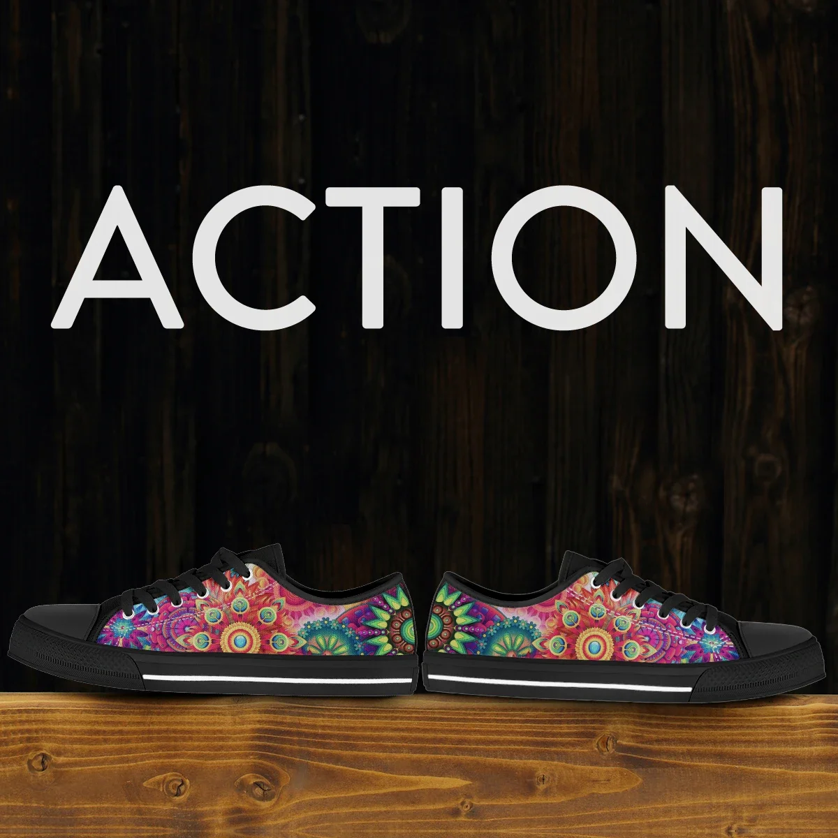 2020 Colorful Mandala Floral Casual Shoes Women Comfortable Sneakers Breathable Walking Canvas Vulcanized Shoes