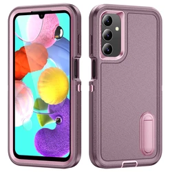 Heavy Armor Shockproof Phone Case with Hard Plastic Frame and Soft TPU Back Cover - A27 5G or A37 5G (Fuchsia - Pink)