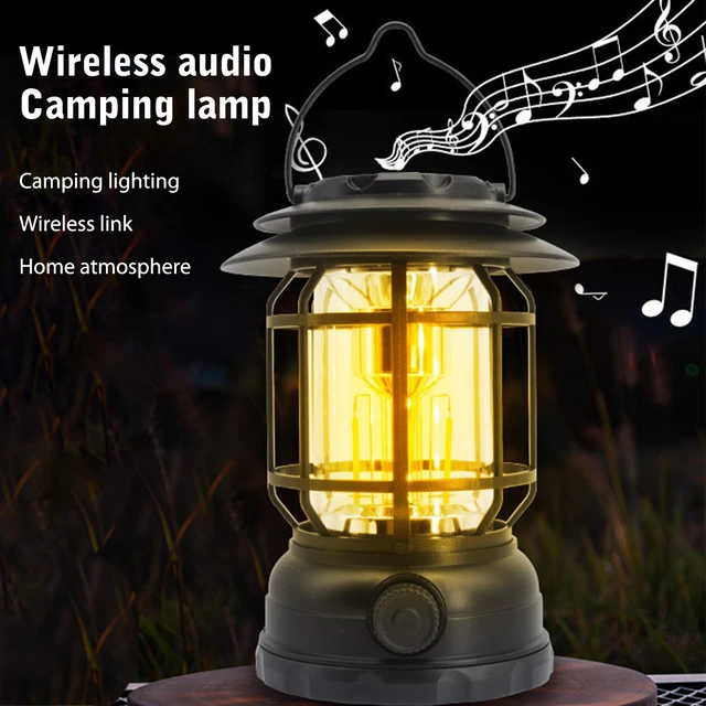 Outdoor Camping Lampe Retro Tragbare Camping Laterne Lautsprecher USB  Aufladbare Zelt Licht Angeln Taschenlampe Outdoor Camping Licht - AliExpress