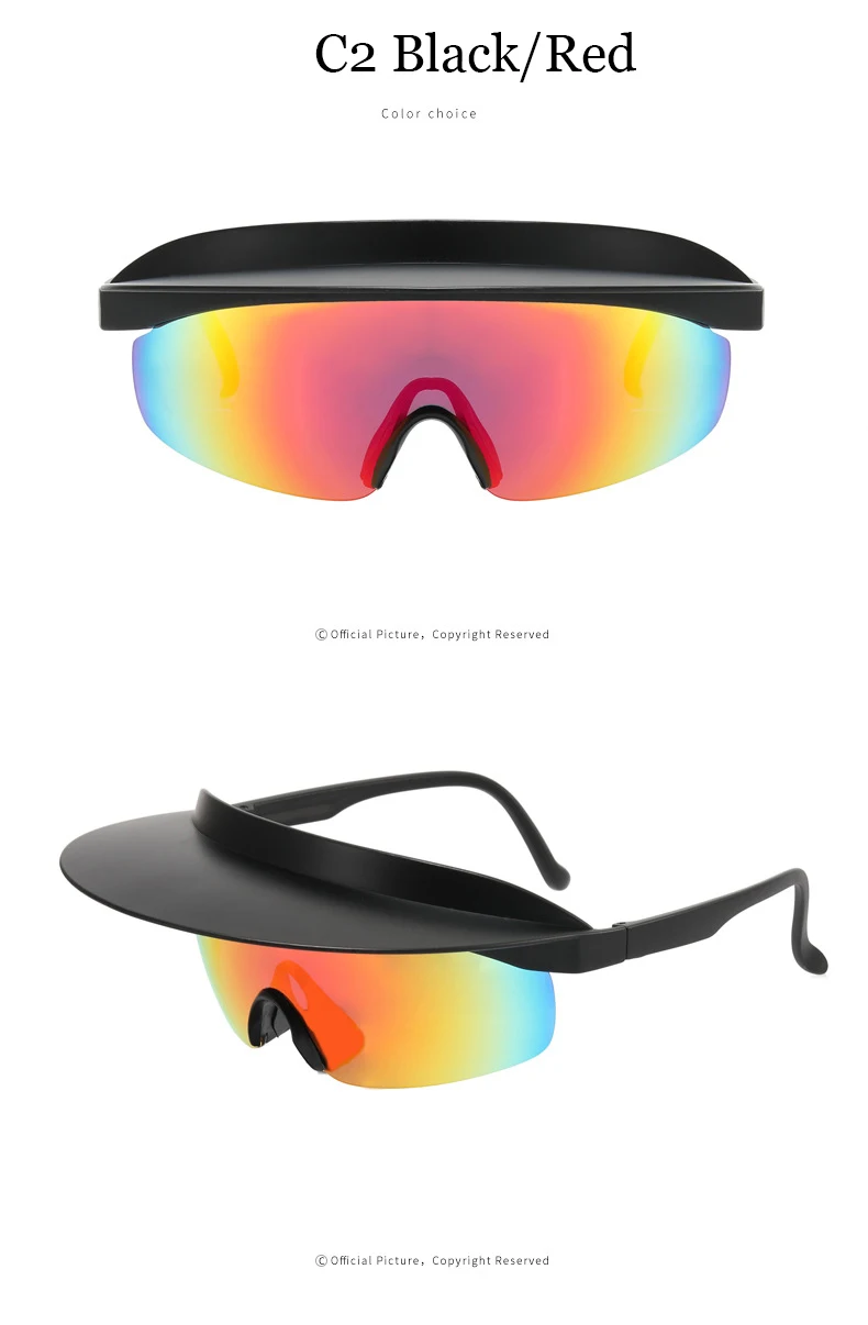 Lunettes de soleil de cyclisme oversized visière sport_voghion.com