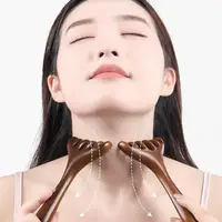 Peigne de massage en bois pour méridiens, antistatique, à six griffes, favorise la circulation sanguine, outils Gua Sha corporels, brosse de massage pour la tête 5