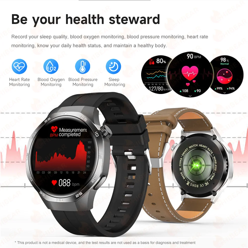 2026New Smartwatch Watch 5 PRO Men Outdoor Sports Compass Bluetooth Talk NFC Heart Rate GPS Track Weather Waterproof Smart watch