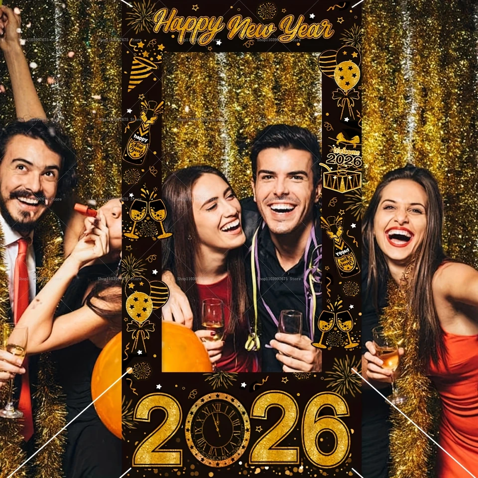 Fotolijst Prop, Glitter gadget Nieuwjaar Thema Decoratie | 2026 Foto