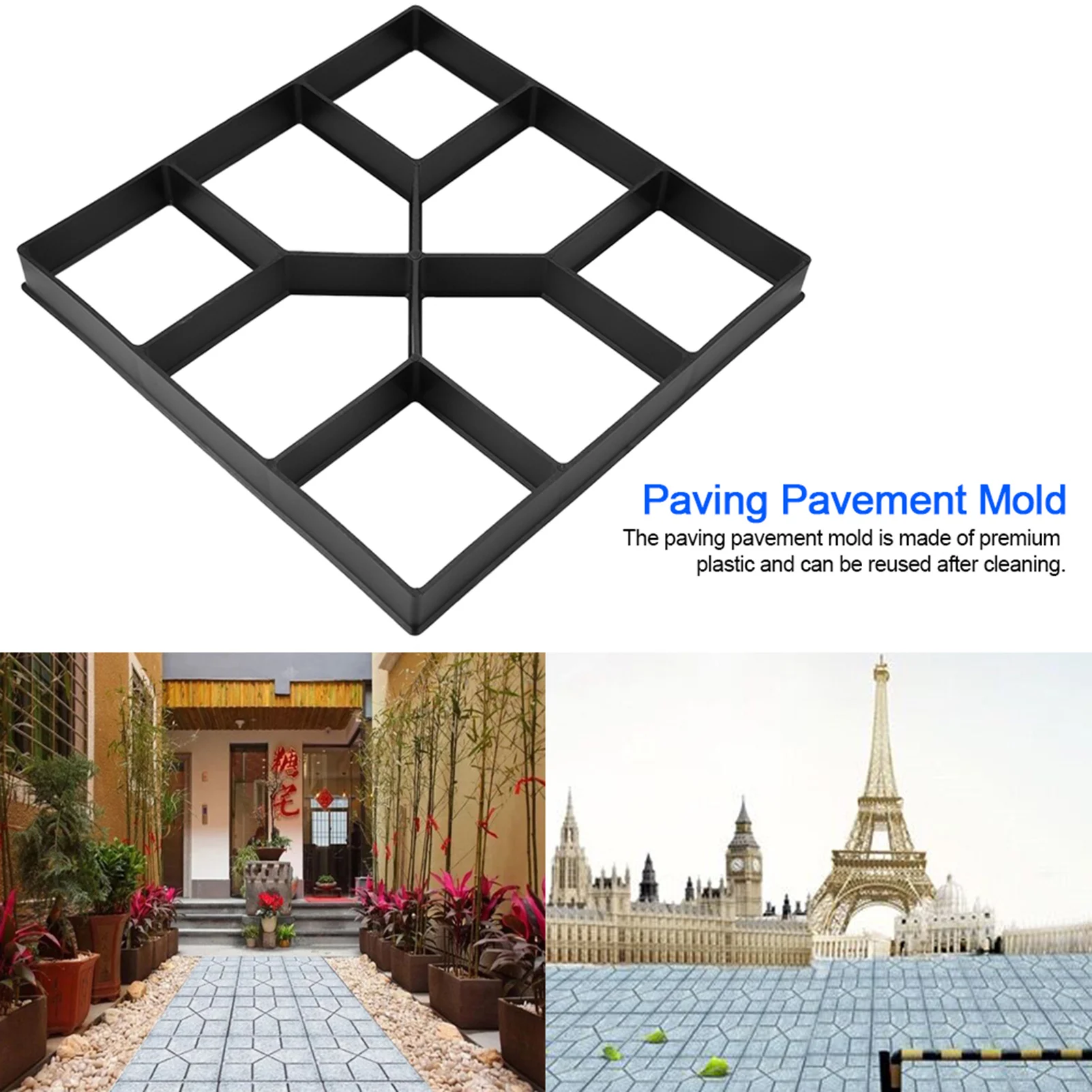 Pavement Concrete Mould Paving Pavement Concrete Mould Stepping Stone Mold Garden Lawn Paver Walk Paving Mold