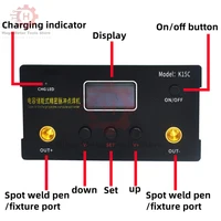 K15 Portable Double Pulse Spot Welding Machine 0.1-0.15mm Nickel Belt 18650 Battery Super Farad Capacitor Spot Welder Tools 2