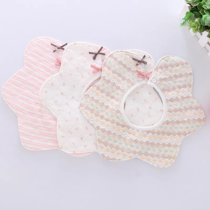 Baby Bibs Cotton Flower Waterproof Cloth Bibs Saliva Towel Rotating Baby Babador Feeding Smock Infant Burp Cloths Bandana Bibs
