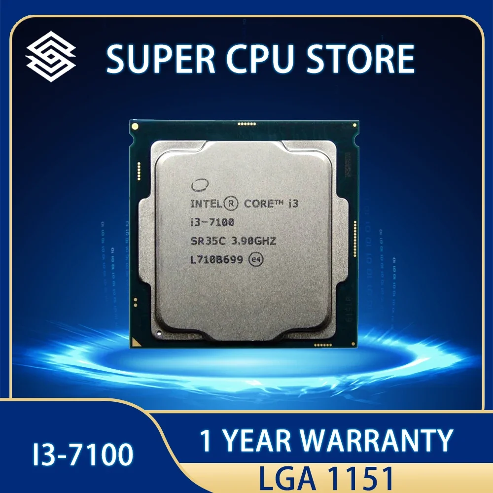 Processore Cpu Intel Core I3-7100 I3 7100 3M 51W 3.9 Ghz Dual-Core Quad-Thread Lga 1151