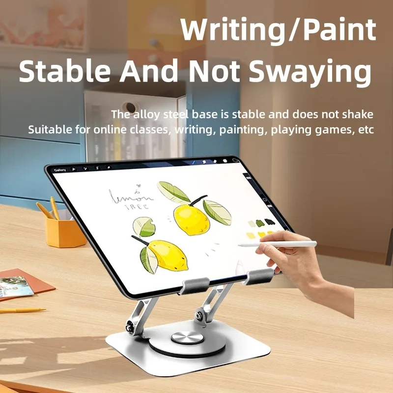 Mobile Phone Tablet Universal Stand Portable Hollow Metal 360 Degree Rotatable Lazy People Special Desktop Game Painting Stand