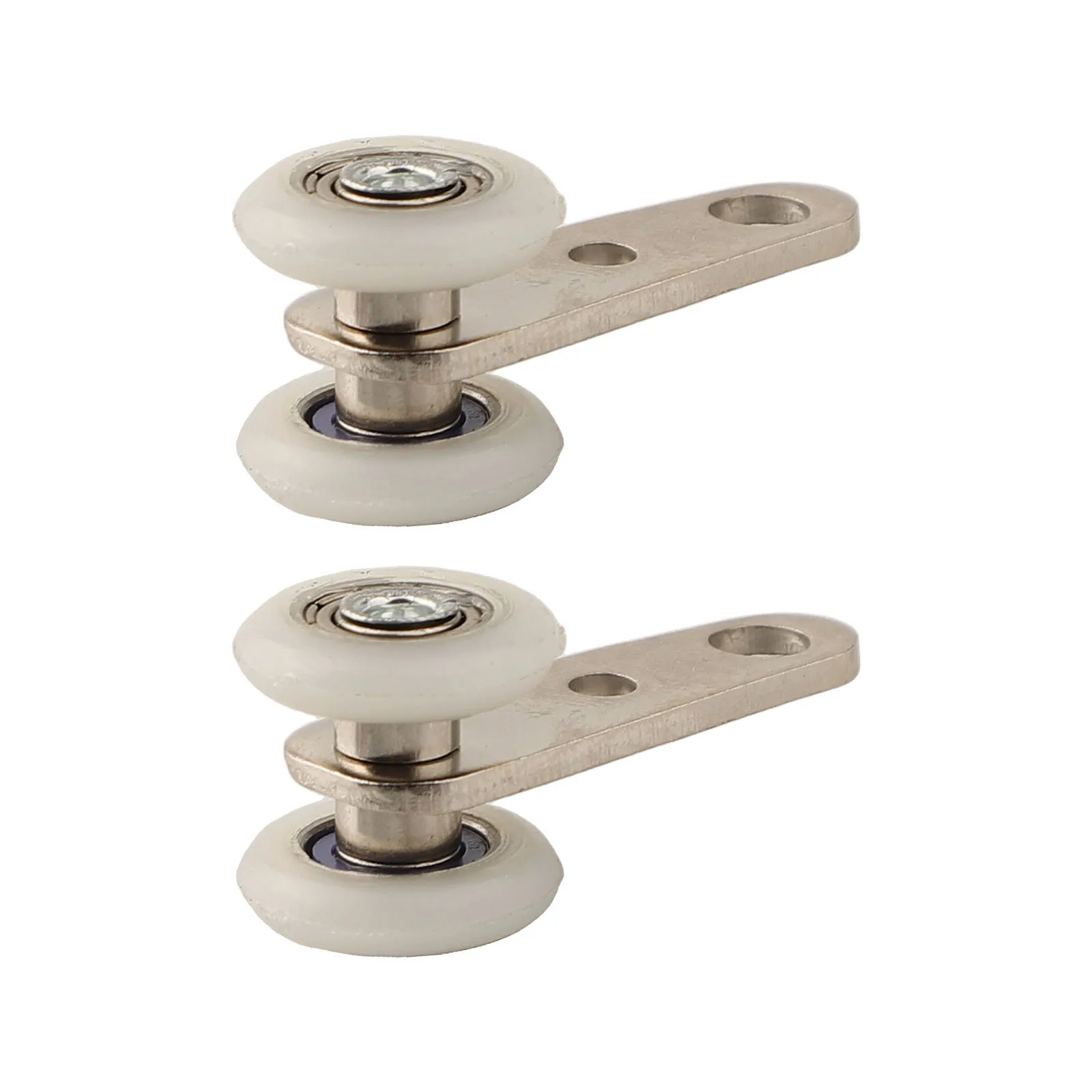 2/4Pcs Wardrobe Sliding Door Pulley Hanging Wheel Cabinet Sliding Door Roller 2 Wheels Track Slot Accessories