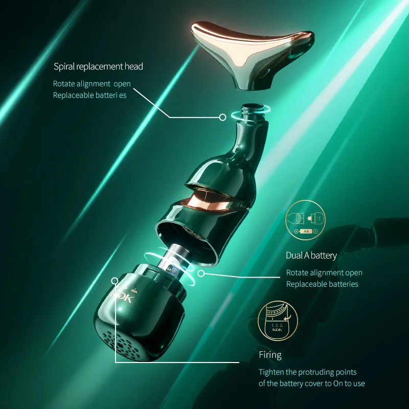 Massaggiatore viso HF a tutto tondo Collo Massaggio lifting occhi viso Ringiovanimento microcorrente Pelle antirughe Ca_voghion.com