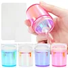 3.8cm Head Nail Stamp Scraper Pure Clear Jelly Silicone Nail Stamper Nail Stamping Scraper with Cap Jelly Transfer Manicure Kit 1