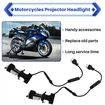 Puntual-MotorcyclesLED Proiettore Lampadine per fari Lente Bi LED Mini proiettore Laser Moto BeamTurbo Fan Y3PRO-H4