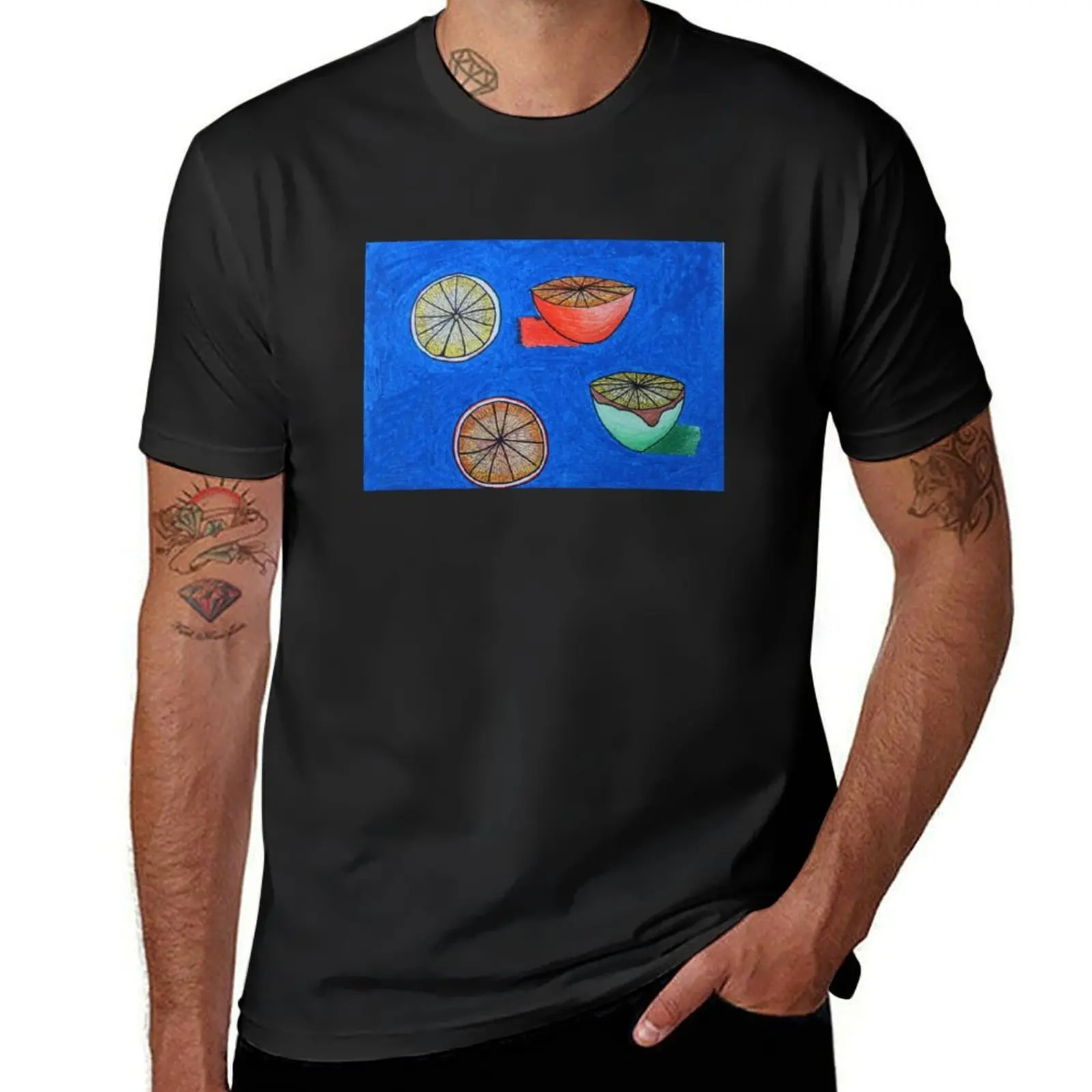 OLB T-Shirt boys animal print heavyweights anime plain white t shirts men