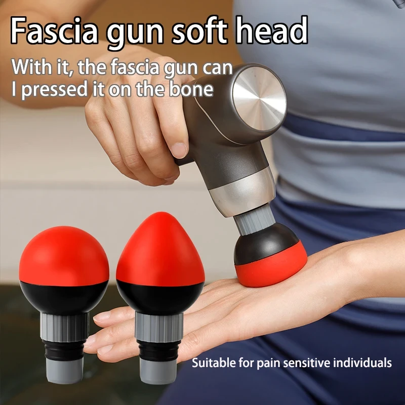 Fascia gun massage head 12mm-18mm caliber massage gun accessoriesl silicone soft head for deep tissue muscle relaxation