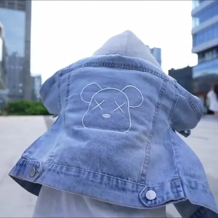 Children's denim jacket coat kids jackets kids coats for boy girl hooded baby spring autumn