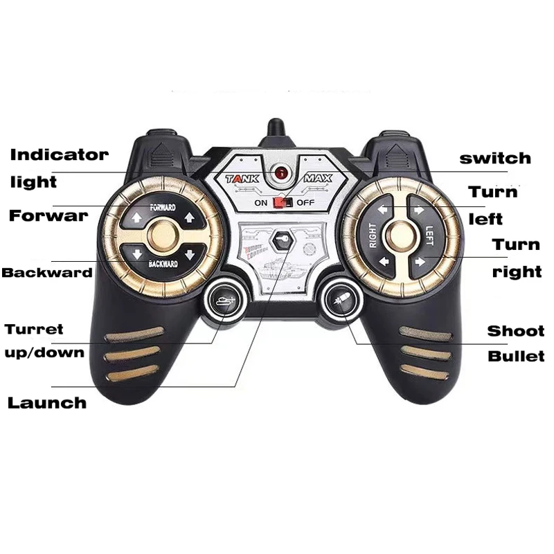 Robot Tank T90/T60 RC Korumalı 2.4GHz - Savaş Oyunu