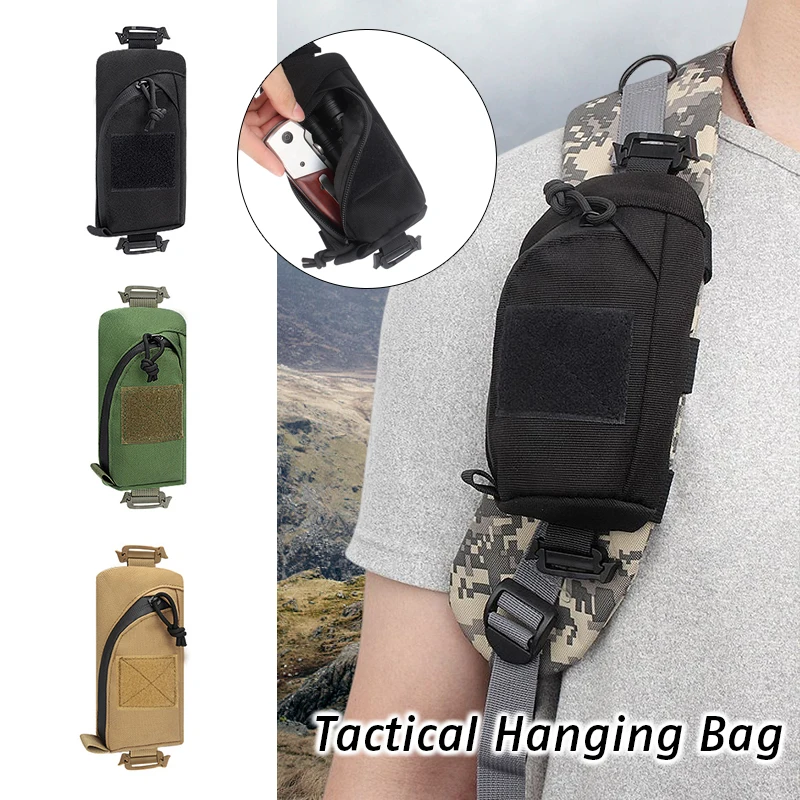 

Outdoor Nylon Shoulder Strap Bag Backpack Sundries Accessories Pouch 900D Chest Hanging Bag Storage Bag Mobile Phone Bag