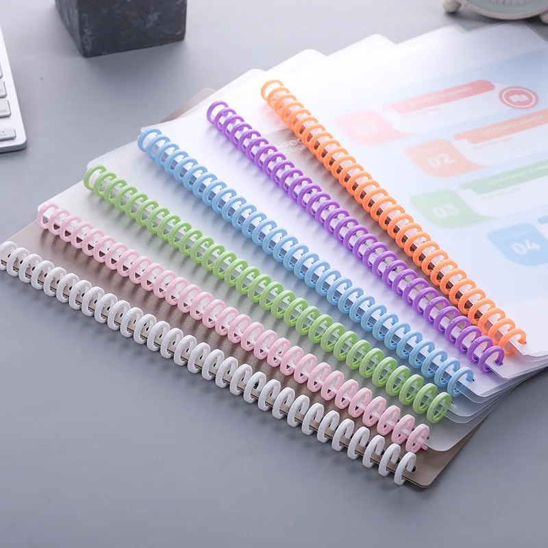 10-Pack Plastic Spiral Binding Coils - 29mm Diameter Spine Combs For Document Binding