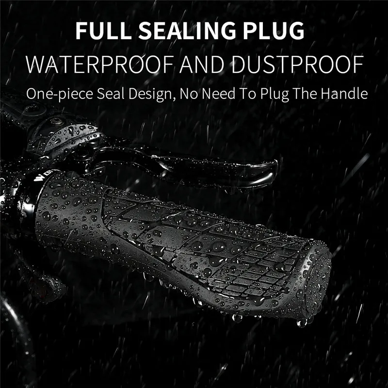 WEST BIKING Bicycle Handlebar Grip Lock Mountain Bike Grip Soft Rubber MTB Cuff 22.2mm Bicycle Handle Cover Non-slip Bike Handle