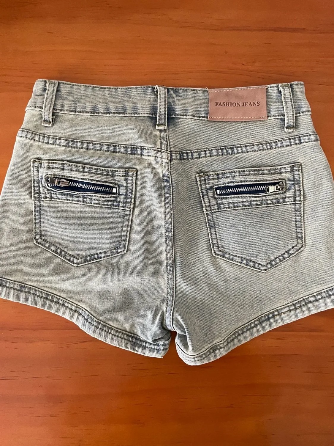 American character print, washed old denim shorts, children's summer high waisted slim fit, trendy hot pants