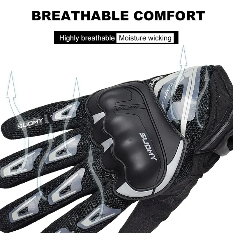 Motorcycle Gloves Summer Mesh Breathable For Men Women Touch Screen Motocross