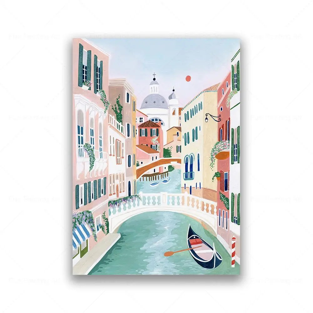 thumbnail image 1 of Positano,Amsterdam,Lisbon,Barcelona,London,Florence,Switzerland,Rome,Cappadocia,Paris,Capri,Venice Travel Poster Gift Home Decor, 1 of 5