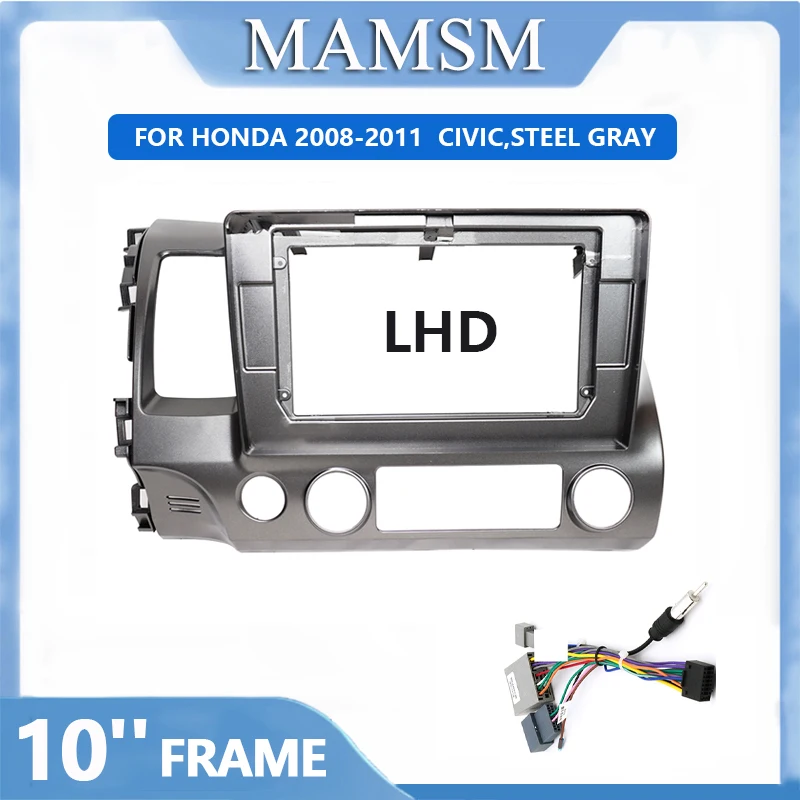 

10 Inch Car FasciaFor HONDA 2008-2011 CIVIC Video Panel Player Audio Dash 2 Din Frame Dashboard