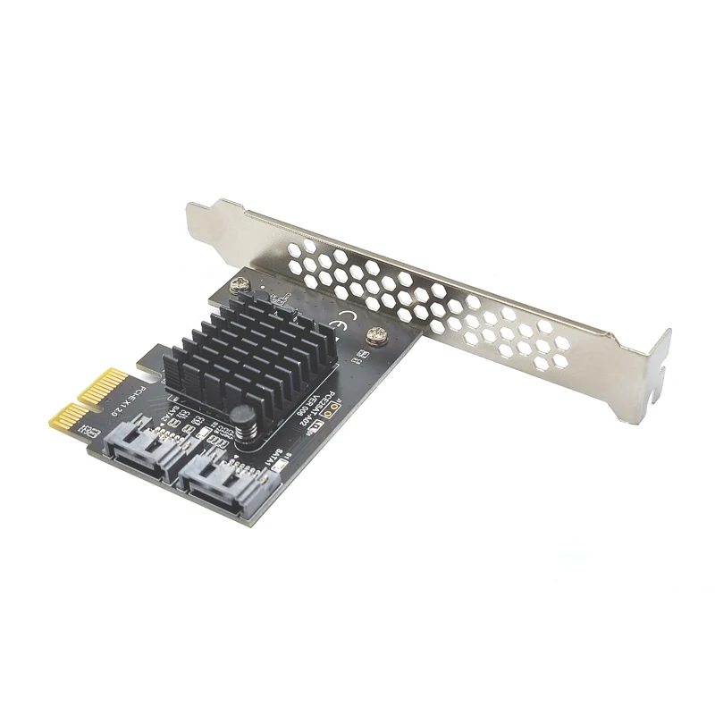 PCI-E SATA 1X 4X 8X 16X Cards PCI Express to SATA 3.0 2-Port III 6Gbps Expansion Adapter Board ASMedia 1061 chip