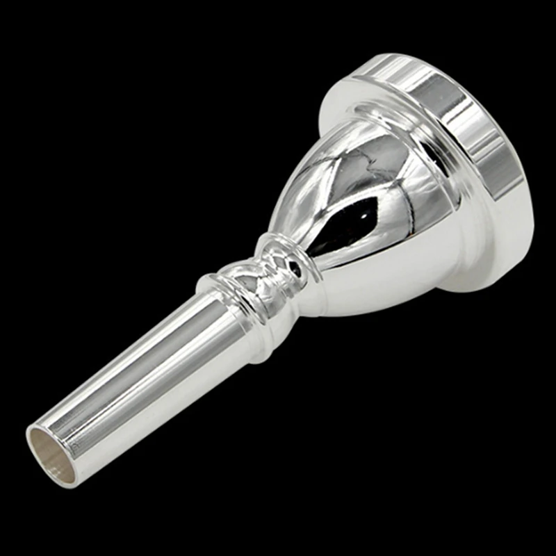

4X Large Mouth Large Holding Mouthpiece TUBA Mouthpiece Silver Plated Bass Large Mouthpiece