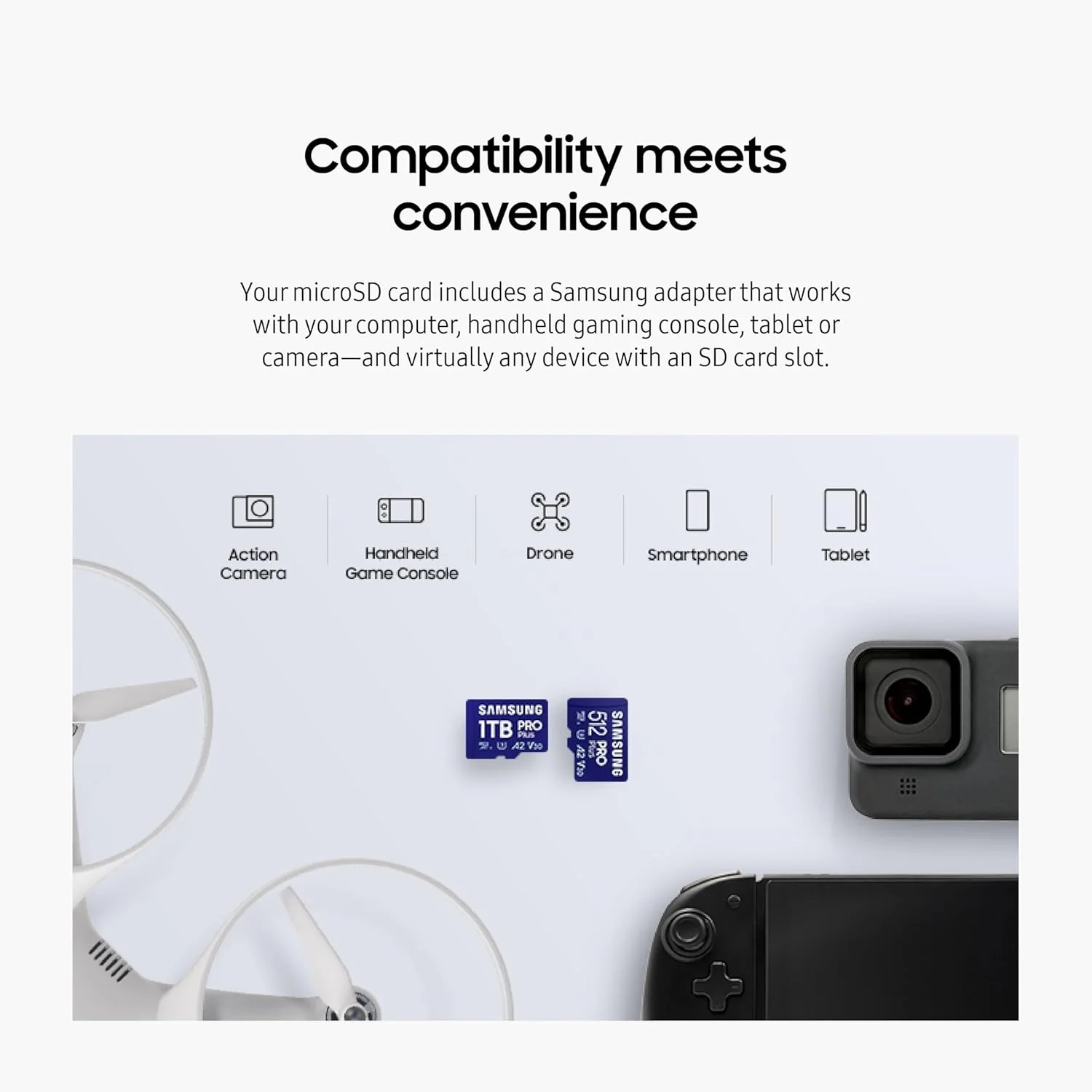 삼성 PRO Plus 마이크로SD 메모리 카드 128GB 256GB 512GB 최대 180MB/s 풀 HD 4K UHD UHS I TF 카드 (휴대폰, 태블릿, 고프로용)