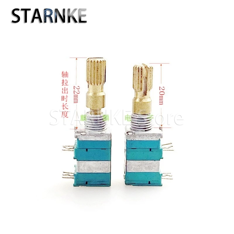 

2PCS RK09 Type Precision Potentiometer B10K×2 Push Pull Handle Dual Independent Adjustment Car Audio Potentiometer