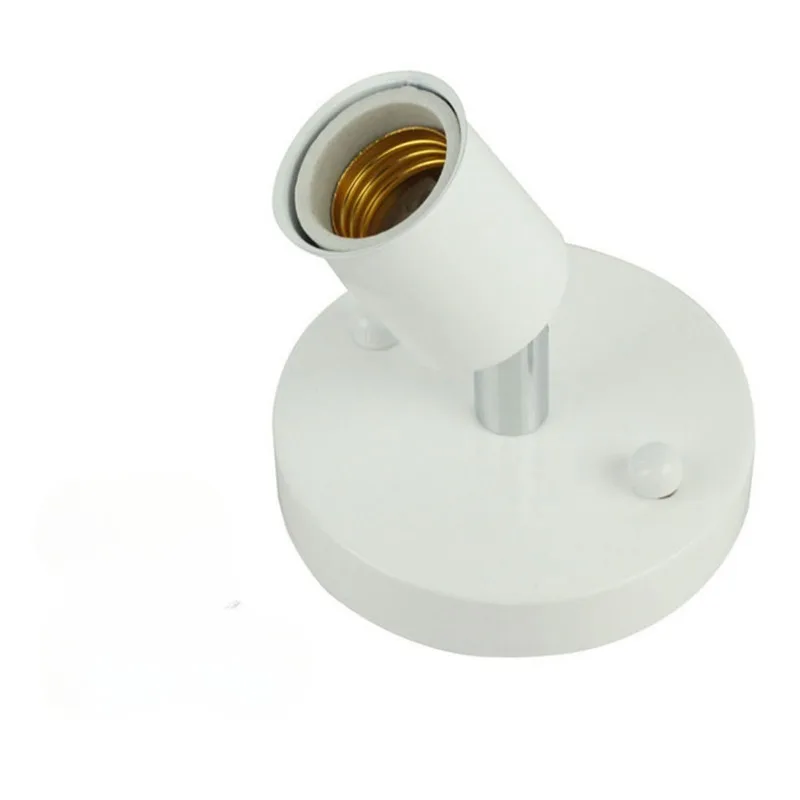 1pcs Black white silver bronze lamp base E27 Light Socket Antique Metal Lamp socket Holder for E27 Edison Incandescent Lamp lamp socket holder
