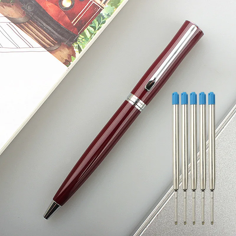 Luxury quality 2 colour Business office Medium Nib Ballpoint pen New School student stationery Financial gold pens