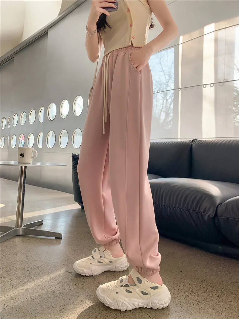

2023 Sweatpants for Women Summer Baggy Pants High Waist Jogger Wide Leg Trousers Spring Women's Sports Pants Summer Sweatpants
