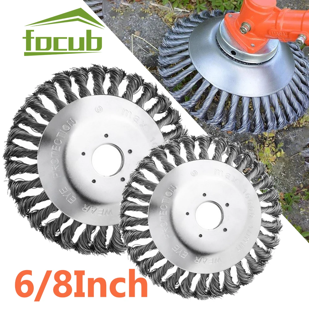 6/8 Inch Steel Wire Grass Trimmer Head Rotary Weed Brush Cutter Blades